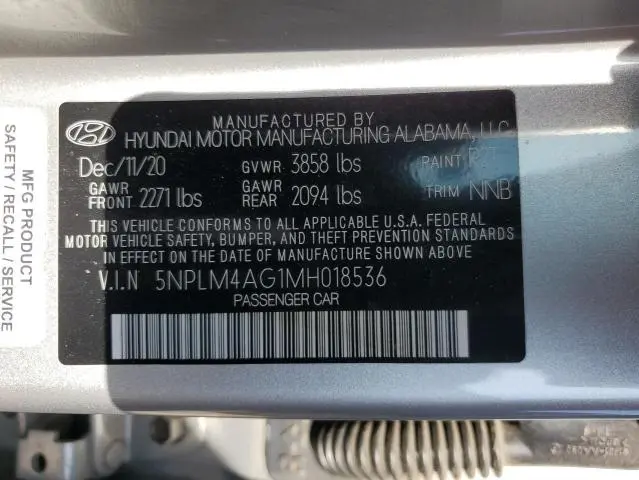 2021 HYUNDAI ELANTRA SEL