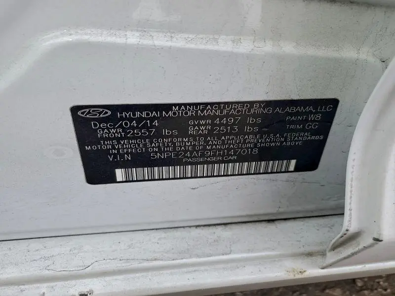 2015 HYUNDAI SONATA SE  