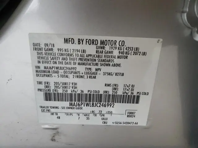 2018 FORD ECOSPORT TITANIUM  