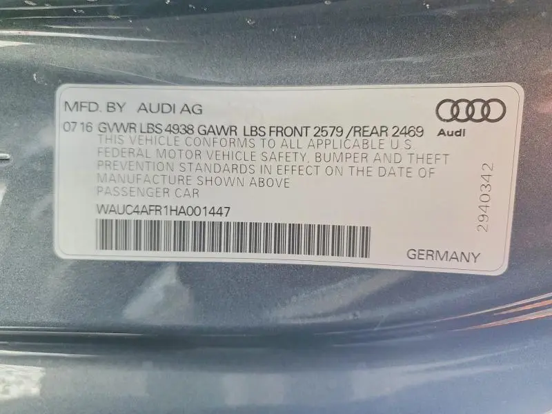 2017 AUDI S5   