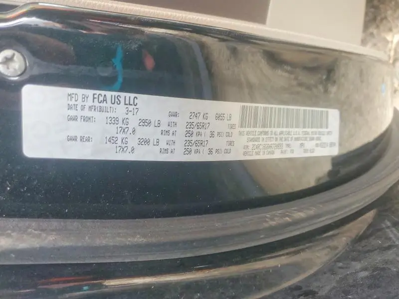 2017 CHRYSLER PACIFICA TOURING L  