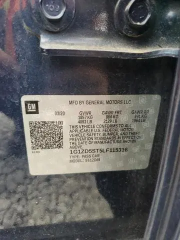 2020 CHEVROLET MALIBU LT  