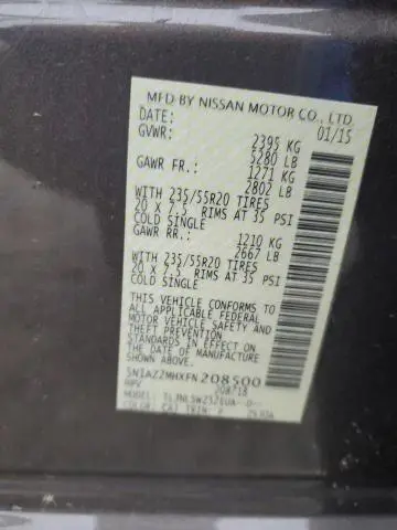 2015 NISSAN MURANO S  