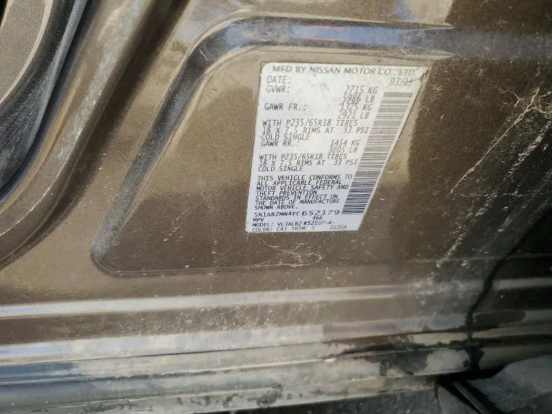 2015 NISSAN PATHFINDER S  