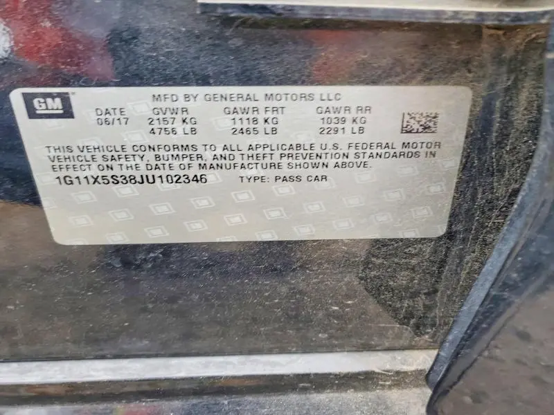 2018 CHEVROLET IMPALA LS  