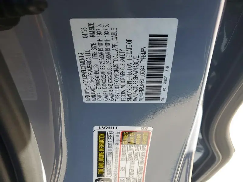 2026 HONDA ODYSSEY TOURING  