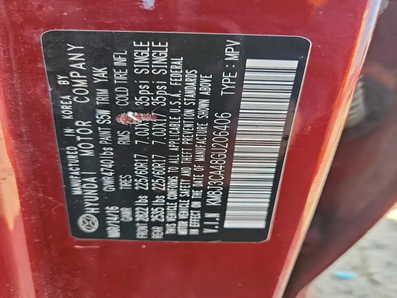 2016 HYUNDAI TUCSON LIMITED  