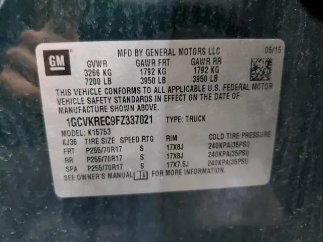 2015 CHEVROLET SILVERADO K1500 LT  