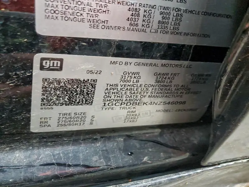 2022 CHEVROLET SILVERADO K1500 CUSTOM  