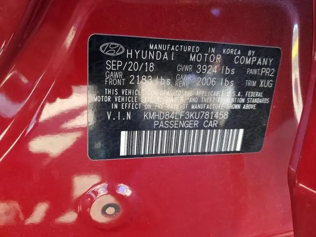 2019 HYUNDAI ELANTRA SEL  