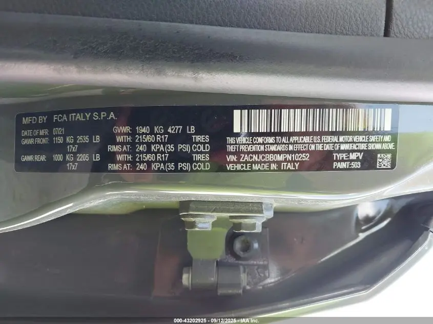 2021 JEEP RENEGADE LATITUDE FWD