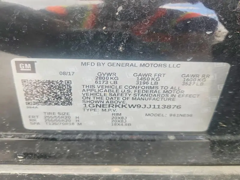 2018 CHEVROLET TRAVERSE PREMIER  
