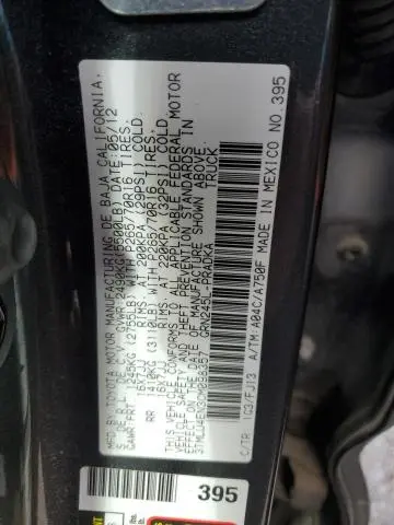 2012 TOYOTA TACOMA DOUBLE CAB  