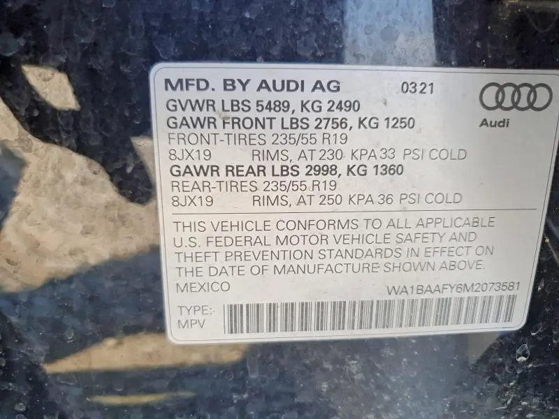 2021 AUDI Q5 PREMIUM PLUS  