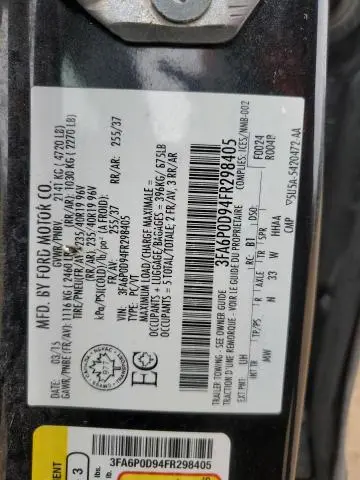 2015 FORD FUSION TITANIUM  