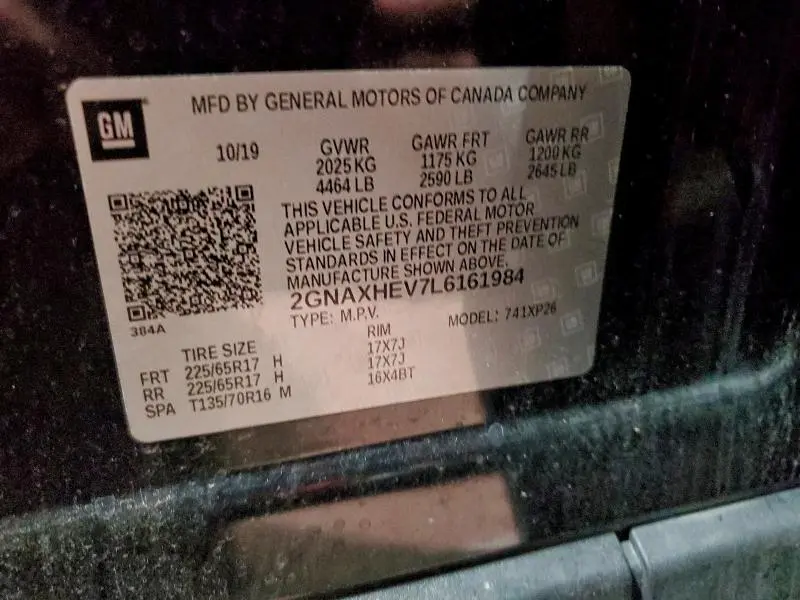 2020 CHEVROLET EQUINOX LS  