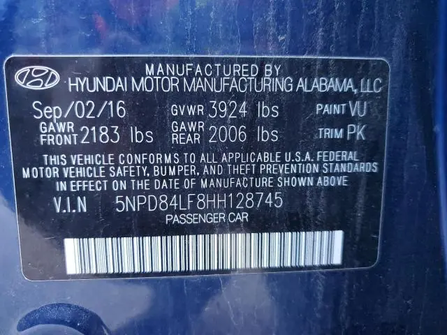 2017 HYUNDAI ELANTRA SE  