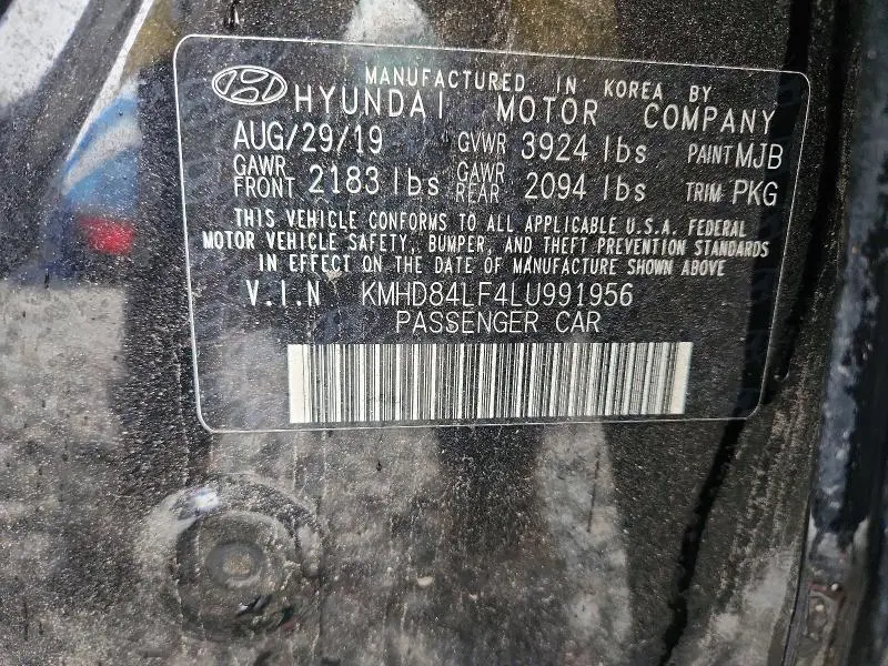 2020 HYUNDAI ELANTRA SEL  