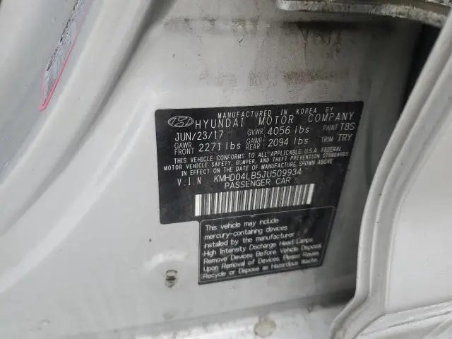 2018 HYUNDAI ELANTRA SPORT  