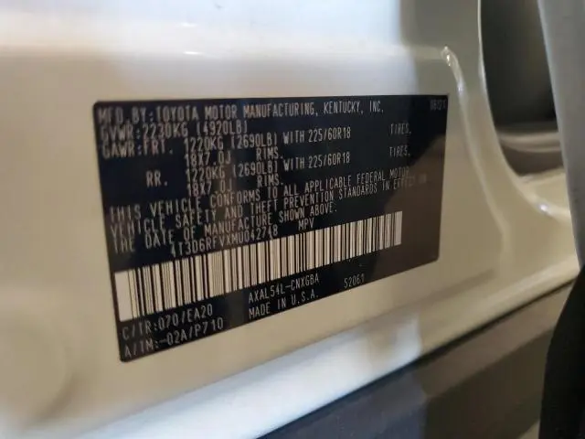 2021 TOYOTA RAV4 LIMITED  