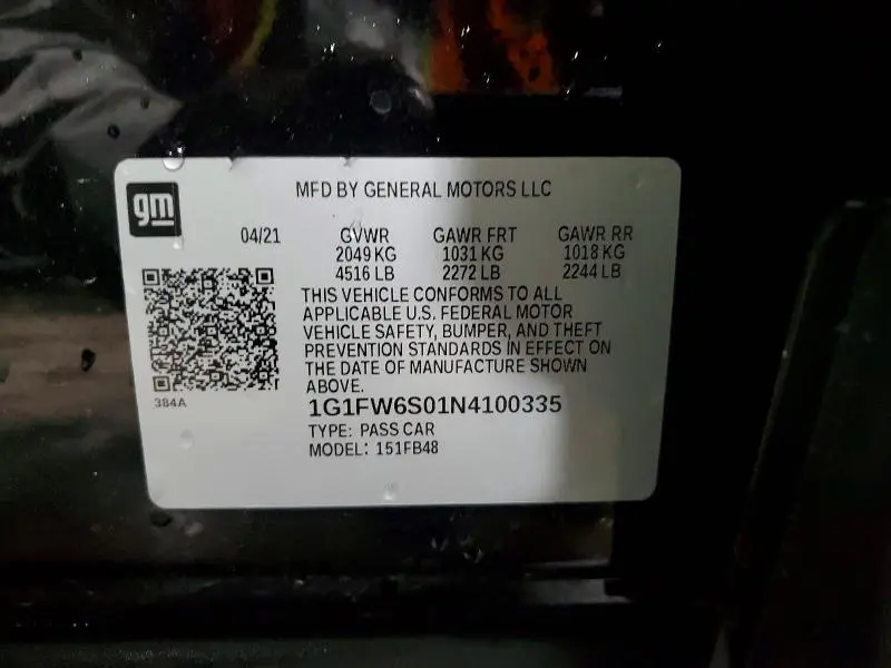 2022 CHEVROLET BOLT EV 1LT  