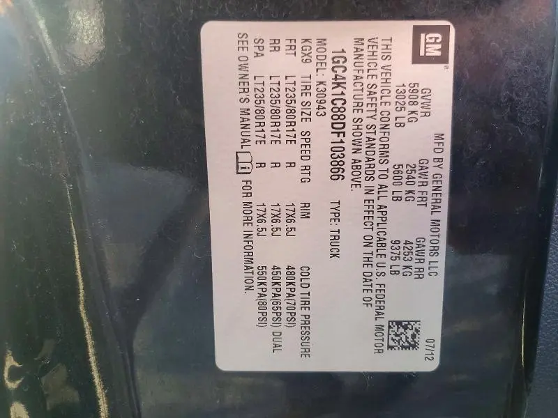 2013 CHEVROLET SILVERADO K3500 LTZ  