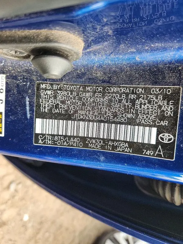 2010 TOYOTA PRIUS IV  