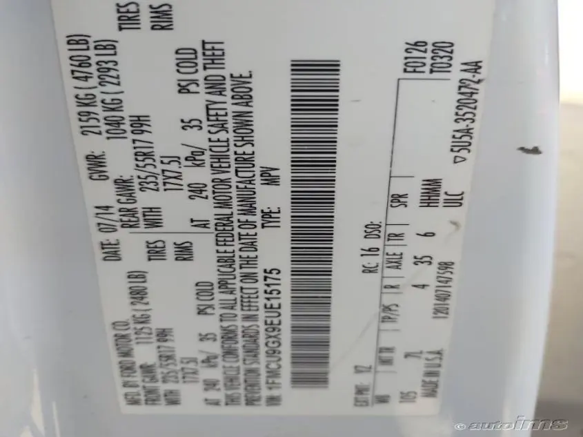 2014 FORD ESCAPE SE