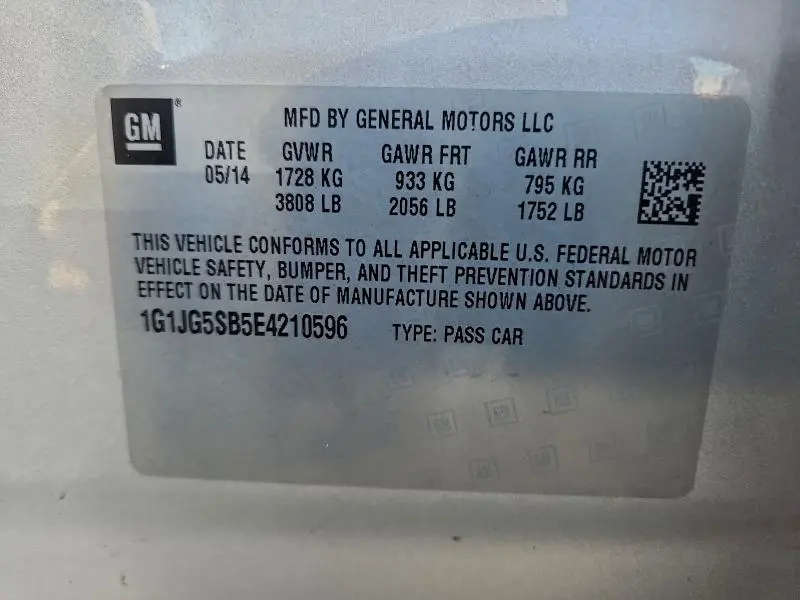 2014 CHEVROLET SONIC RS  