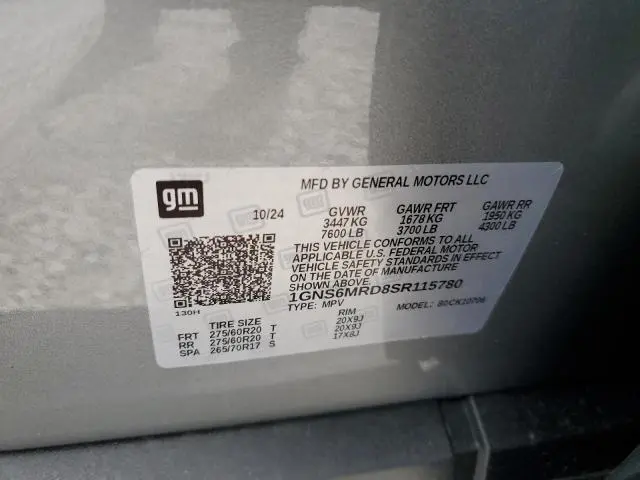 2025 CHEVROLET TAHOE K1500 LS  