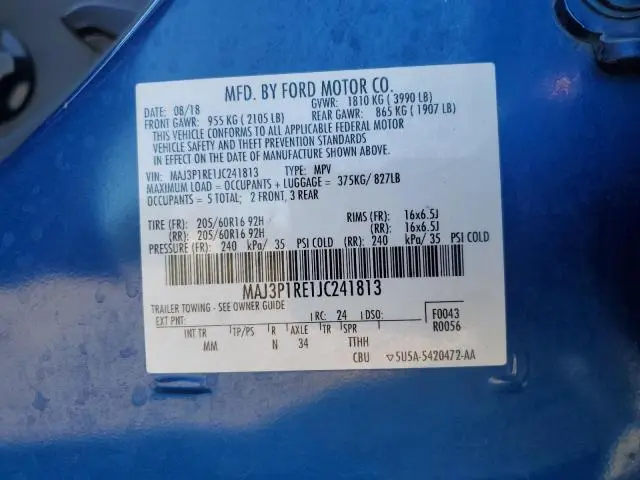 2018 FORD ECOSPORT S  