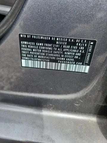 2015 VOLKSWAGEN JETTA SE  
