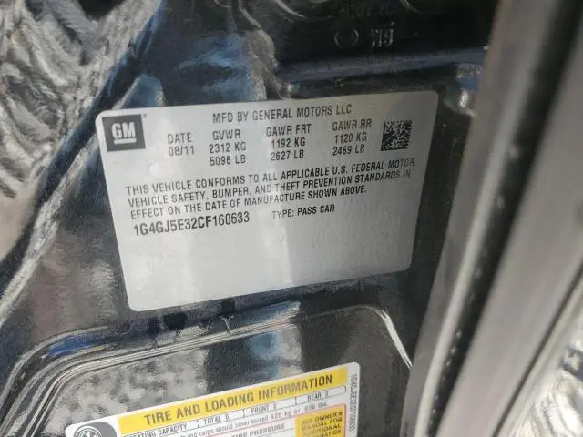 2012 BUICK LACROSSE TOURING  