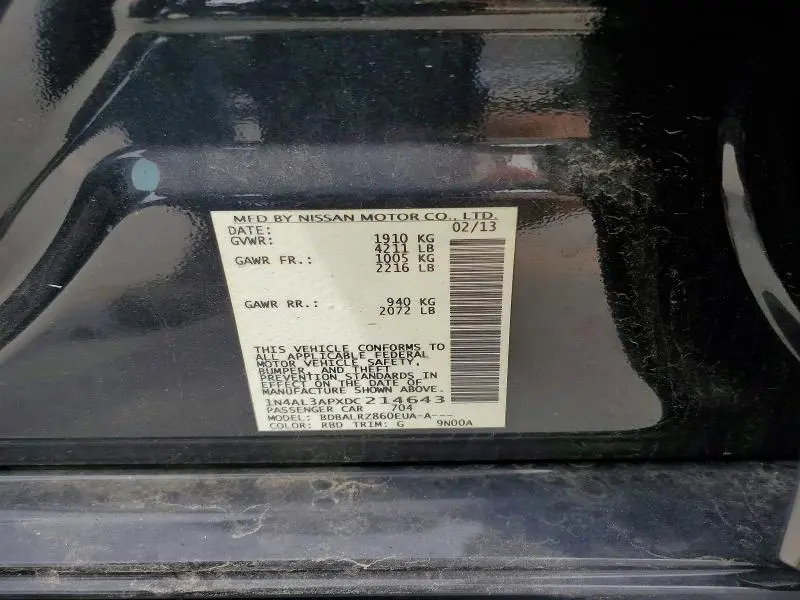 2013 NISSAN ALTIMA 2.5  