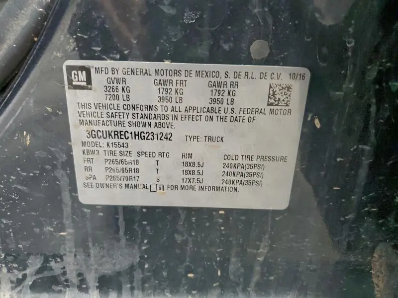 2017 CHEVROLET SILVERADO K1500 LT  