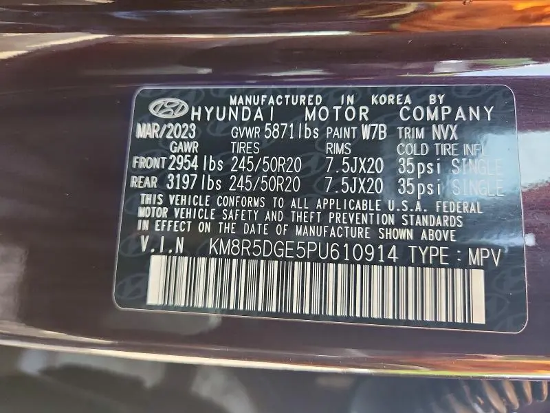 2023 HYUNDAI PALISADE LIMITED  