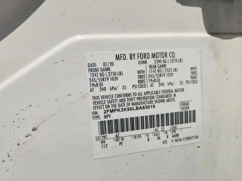 2020 FORD EDGE TITANIUM  