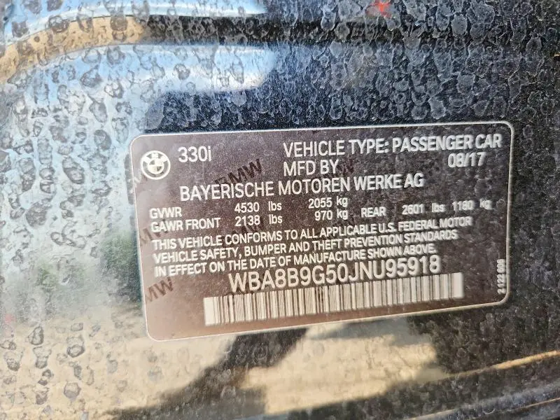 2018 BMW 330 I  