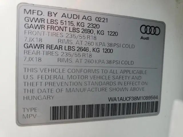 2021 AUDI Q3 PREMIUM 40  