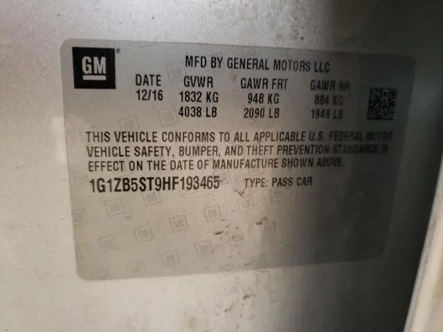2017 CHEVROLET MALIBU LS  