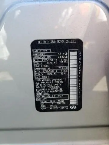 2020 INFINITI QX50 PURE