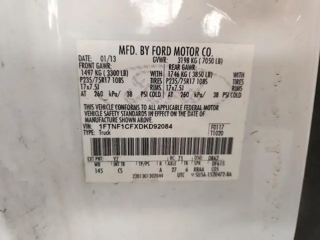 2013 FORD F150   