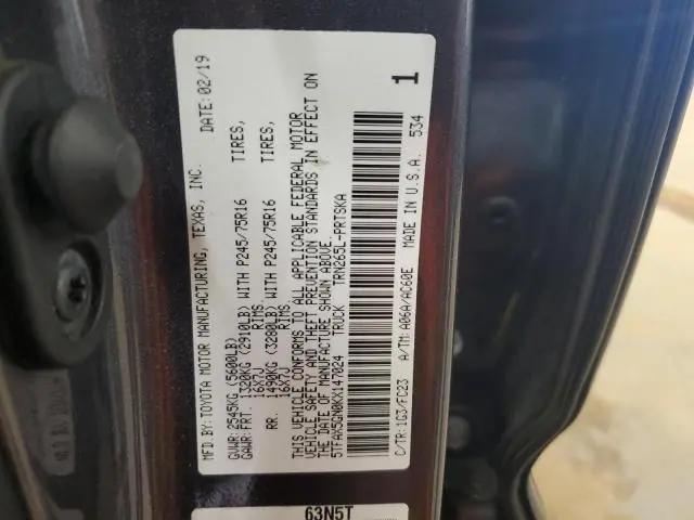 2019 TOYOTA TACOMA DOUBLE CAB  
