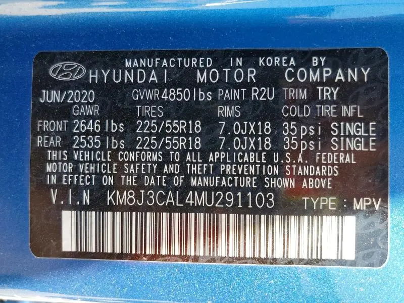 2021 HYUNDAI TUCSON SEL  