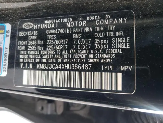 2017 HYUNDAI TUCSON LIMITED  
