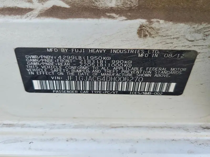 2013 SUBARU IMPREZA PREMIUM  