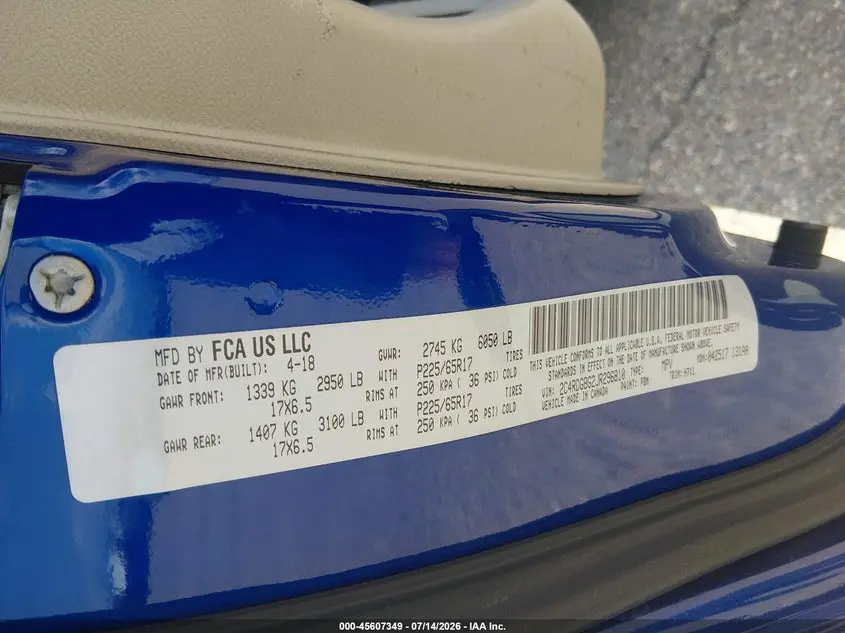 2018 DODGE GRAND CARAVAN SE