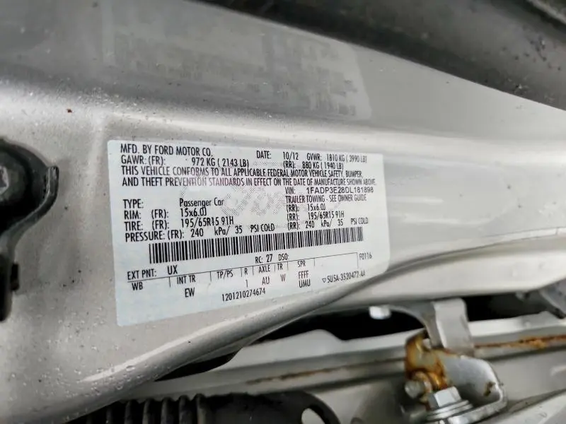 2013 FORD FOCUS S  