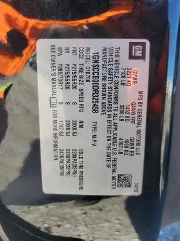 2013 CHEVROLET TAHOE C1500 LTZ  