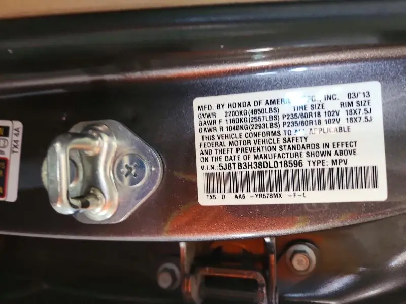 2013 ACURA RDX   